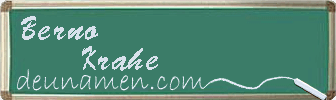 Berno Krahe Visitenkarte